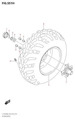 551H - RH REAR WHEEL (LT-A750XPZ:M2:P28)