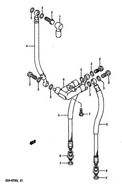 047 - FRONT BRAKE HOSE (MODEL J /​ K)