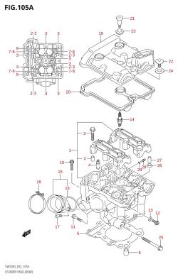 105A - CYLINDER HEAD (REAR) (K3,K4,K5,K6)