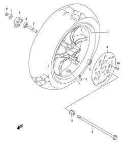 041 - FRONT WHEEL (MODEL K1 /​ K2 /​ K3)