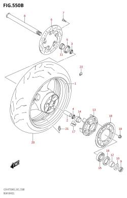 550B - REAR WHEEL (GSX-R750)