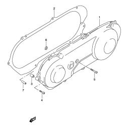 003 - CRANKCASE LH COVER (MODEL K1 /​ K2)