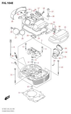 104E - CYLINDER HEAD (FRONT) (VL1500T:L7:E03)