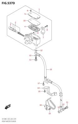 537D - FRONT MASTER CYLINDER (VL1500BT:L7:E28)