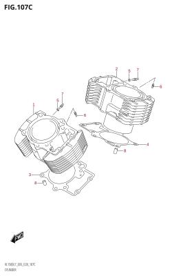 107C - CYLINDER (VL1500B:L7:E33)