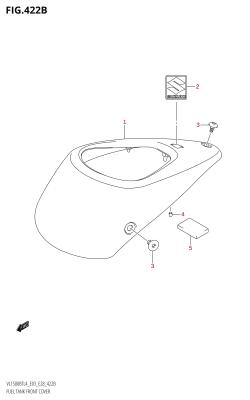 422B - FUEL TANK FRONT COVER (E28)