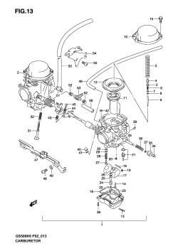 013 - CARBURETOR (GS500K3 /​ UK3)