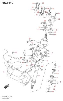 511C - STEERING SHAFT (LT-A750XPZM0 P24)