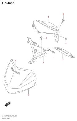 463E - HANDLE COVER (LT-A750XPB:L8:P28)