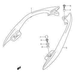 49B - PILLION RIDER HANDLE (SIDE)(MODEL K5 /​ K6)