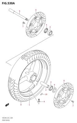 530A - FRONT WHEEL (SV650,SV650S,SV650SU,SV650U)
