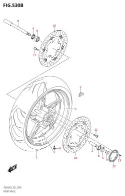 530B - FRONT WHEEL (SV650A:L9:E19)