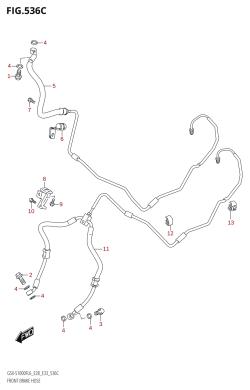 536C - FRONT BRAKE HOSE (GSX-S1000FA:L6:E33)