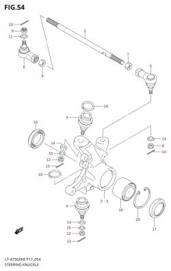 054 - STEERING KNUCKLE (LT-A750XK8 /​ XZK8 /​ XK9 /​ XZK9)