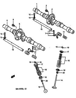 010 - CAM SHAFT - VALVE (MODEL J /​ K)