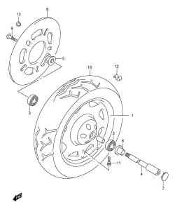 051 - FRONT WHEEL (MODEL W /​ X /​ Y /​ K1)