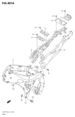 401A - FRAME (GSX-R750:L2:E21)