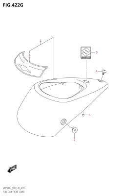 422G - FUEL TANK FRONT COVER (VL1500T:L7:E33)