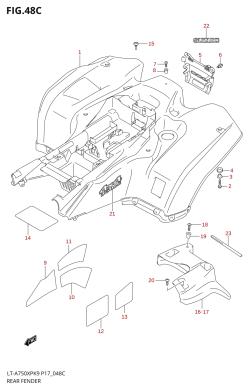 48C - REAR FENDER (LT-A750XPL0 P17)
