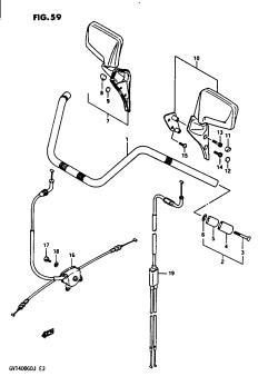 059 - HANDLEBAR-CONTROL CABLE GV1400GCG /​ MODEL H /​ J