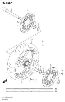 530A - FRONT WHEEL (GSX-R750Z)