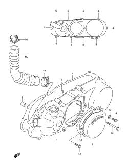004 - CRANKCASE LEFT COVER