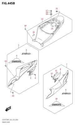 445B - FRAME COVER (GSX-R750Z)