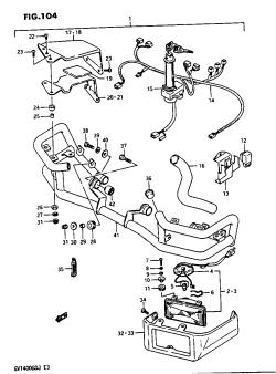 104 - CORNERING LAMP SET GV1400GDG /​ GTG /​ GDH /​ GDJ OPT