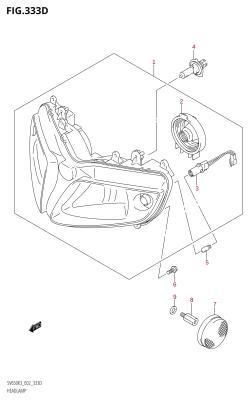 333D - HEADLAMP ((SV650S,SV650SA):E24)