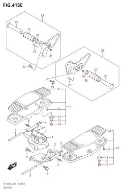 415E - FOOTREST (VL1500T:L8:E03)