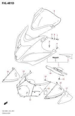 481D - COWLING BODY (GSX1300R:L1:E24)