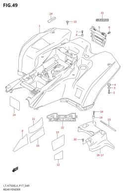049 - REAR FENDER (LT-A750XL4 P17)