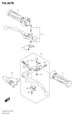 467B - HANDLE LEVER (DL650AU:M2:E24)