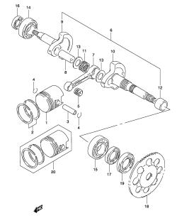 004 - CRANKSHAFT (MODEL AY50WR K1 /​ K2 /​ AY50W K3 /​ K4 )