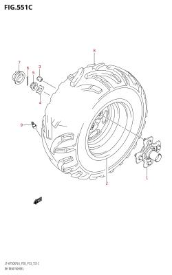 551C - RH REAR WHEEL (LT-A750XPZ:L4:P28)