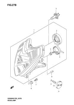 27B - HEADLAMP (GS500FK4 /​ K5 /​ K6 P24)