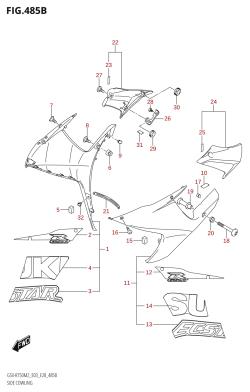 485B - SIDE COWLING (GSX-R750Z)