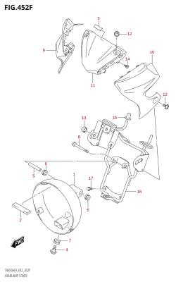 452F - HEADLAMP COVER (SV650AU:L9:E19)