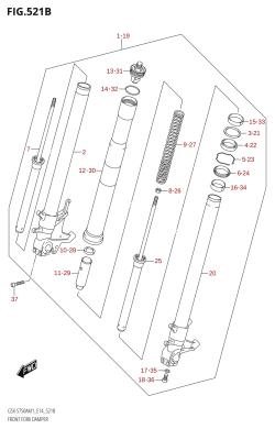 521B - FRONT FORK DAMPER (GSX-S750ZA)