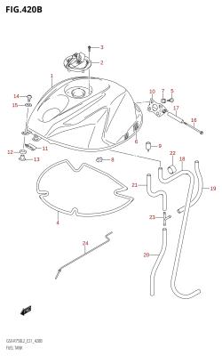 420B - FUEL TANK (GSX-R750:L2:E24)