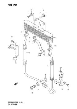 15B - OIL COOLER (GS500FK4 /​ K5 /​ K6 /​ FUK4 /​ K5 /​ K6)