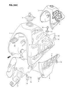 29C - FUEL TANK (DR350SHN /​ SHP)