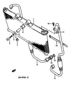 016 - OIL COOLER (MODEL J /​ K)