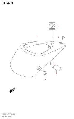 423E - FUEL TANK COVER (VL1500B:L3:E28)