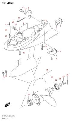 407G - GEAR CASE (DF140AT:E40)