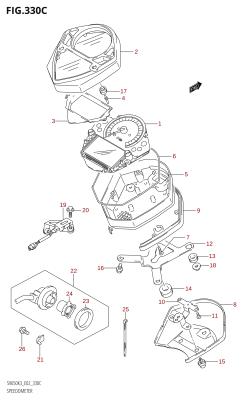 330C - SPEEDOMETER ((SV650A,SV650UA):K7)
