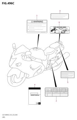 496C - LABEL (GSX1300RA:L9:E33)