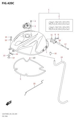 420C - FUEL TANK (GSX-R750:E33)