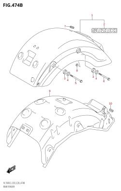 474B - REAR FENDER (VL1500:L3:E28)