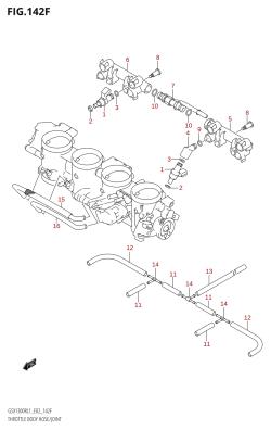 142F - THROTTLE BODY HOSE /​ JOINT (GSX1300RUF:L1:E19)